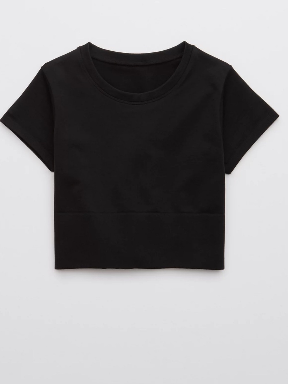 Offline By Aerie Sidewalk Seamless Black Athletic Cropped Top women’s Large - Picture 2 of 7